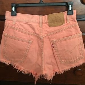 Levi’s Coral High Waisted Shorts